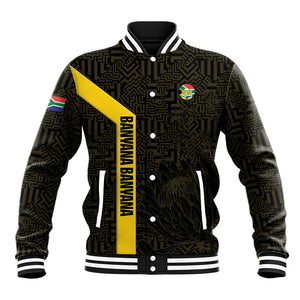 South Africa Soccer Custom Baseball Jacket Banyana Banyana Protea Black Version