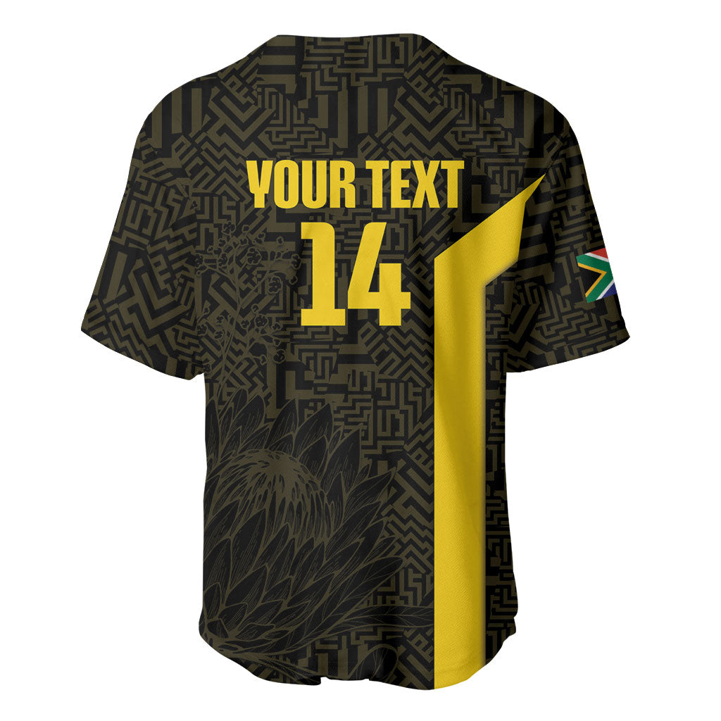South Africa Soccer Custom Baseball Jersey Banyana Banyana Protea Black Version