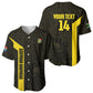 South Africa Soccer Custom Baseball Jersey Banyana Banyana Protea Black Version