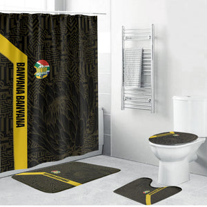 South Africa Soccer Bathroom Set Banyana Banyana Protea Black Version