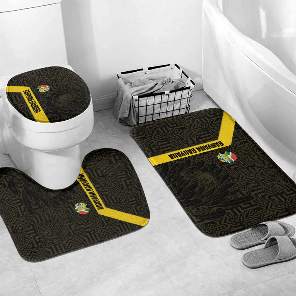 South Africa Soccer Bathroom Set Banyana Banyana Protea Black Version
