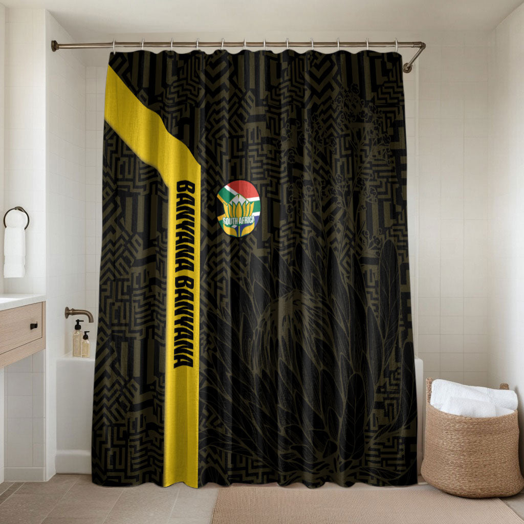 South Africa Soccer Bathroom Set Banyana Banyana Protea Black Version