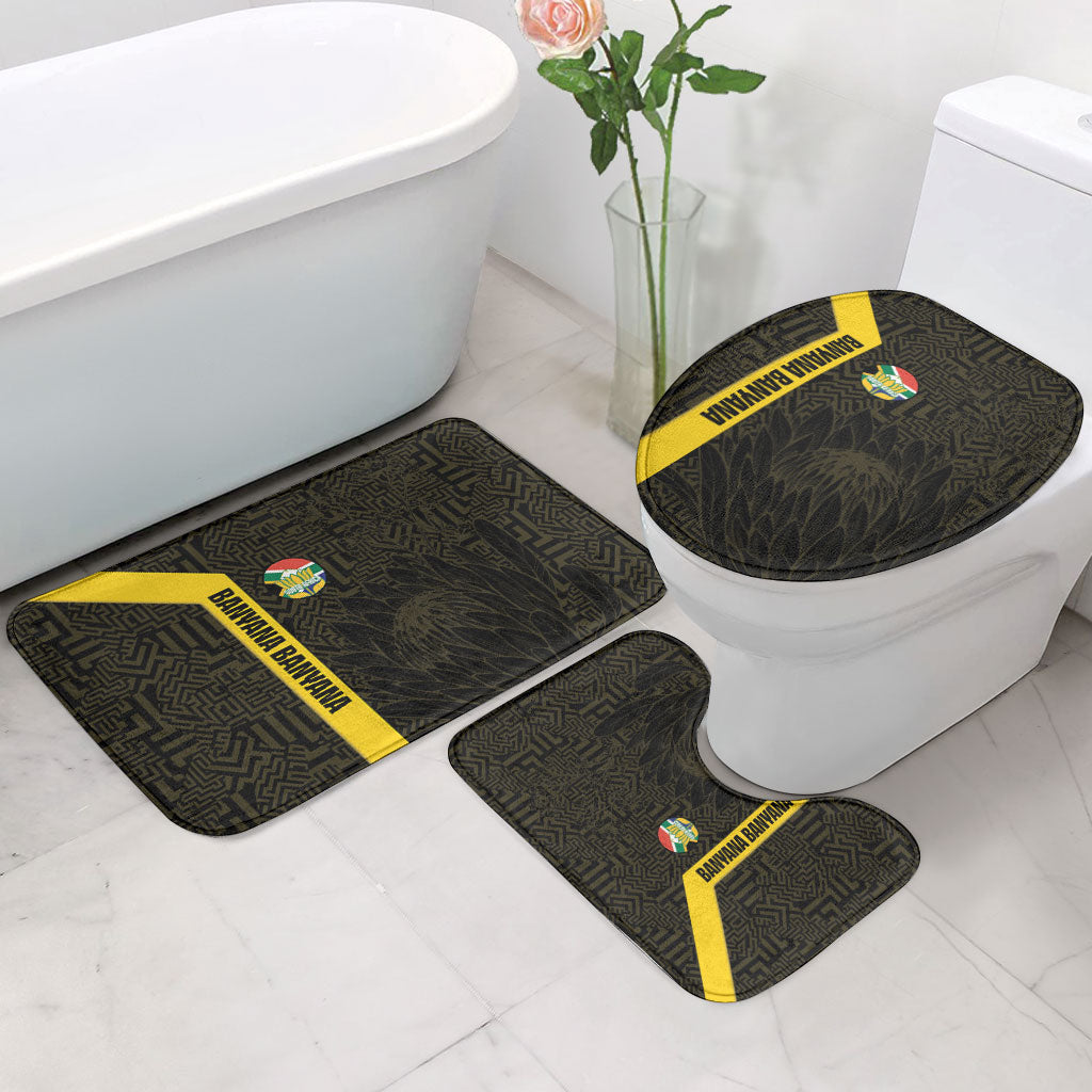 South Africa Soccer Bathroom Set Banyana Banyana Protea Black Version