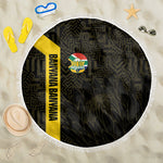 South Africa Soccer Beach Blanket Banyana Banyana Protea Black Version