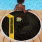 South Africa Soccer Beach Blanket Banyana Banyana Protea Black Version