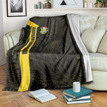 South Africa Soccer Blanket Banyana Banyana Protea Black Version