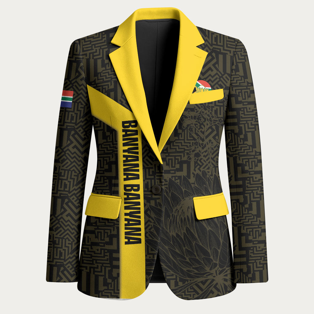 South Africa Soccer Custom Blazer Banyana Banyana Protea Black Version