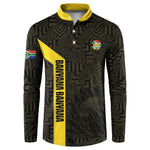 South Africa Soccer Custom Button Sweatshirt Banyana Banyana Protea Black Version
