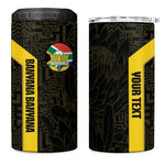 South Africa Soccer Custom 4 in 1 Can Cooler Tumbler Banyana Banyana Protea Black Version