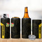 South Africa Soccer Custom 4 in 1 Can Cooler Tumbler Banyana Banyana Protea Black Version