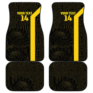 South Africa Soccer Custom Car Mats Banyana Banyana Protea Black Version