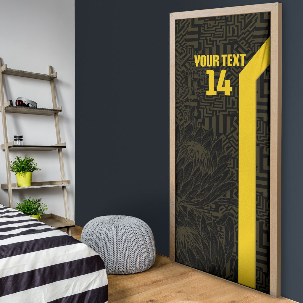South Africa Soccer Custom Door Cover Banyana Banyana Protea Black Version