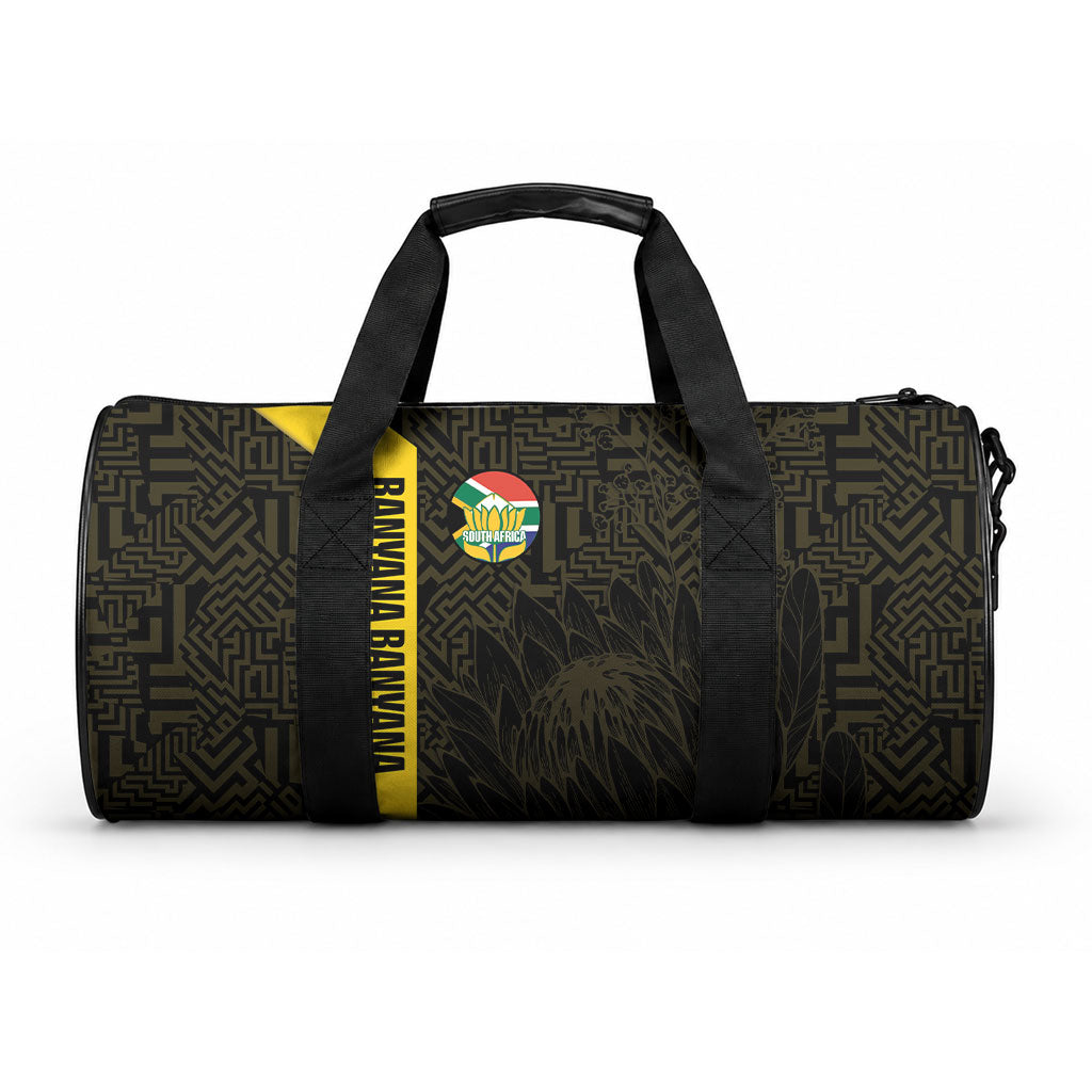 South Africa Soccer Duffle Bag Banyana Banyana Protea Black Version