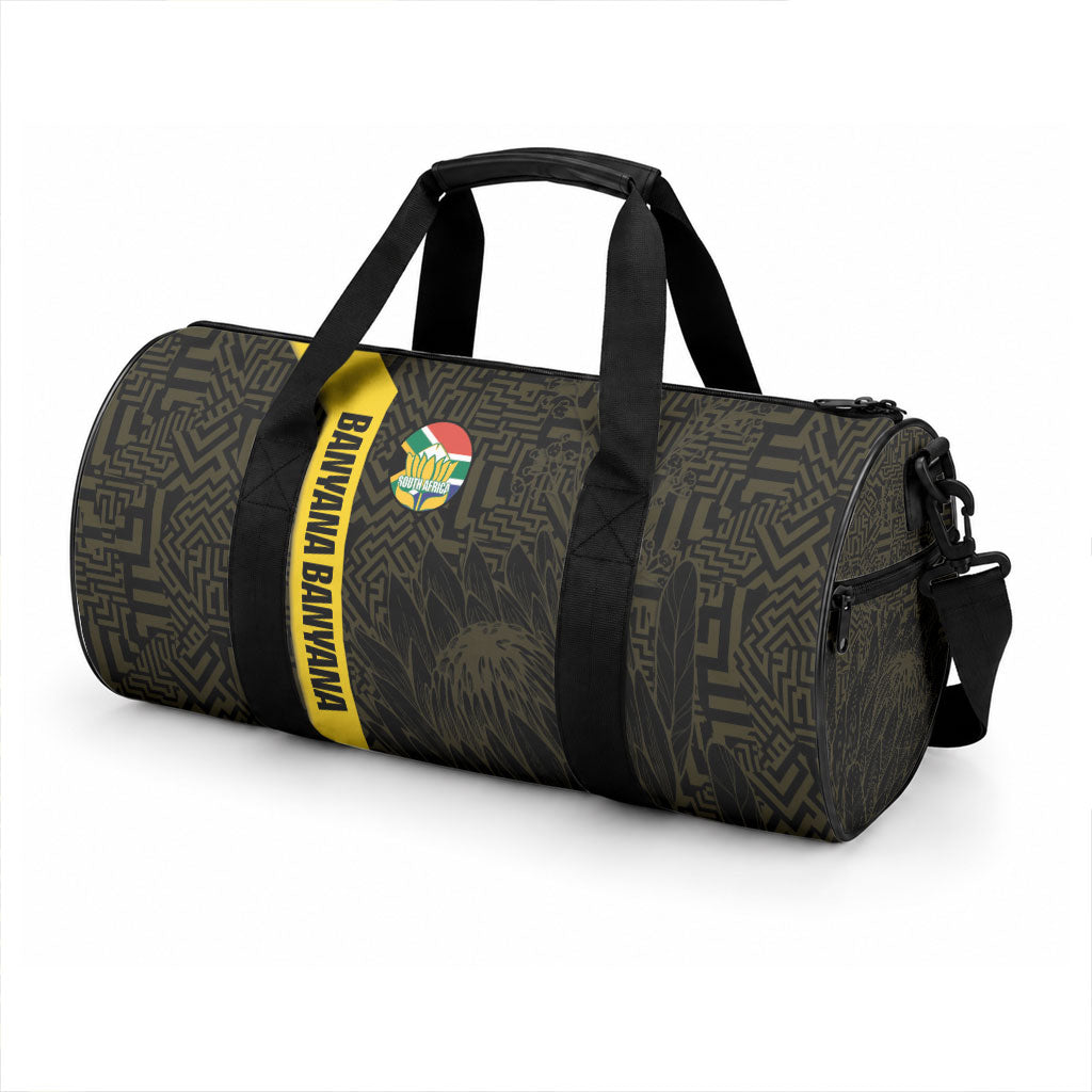 South Africa Soccer Duffle Bag Banyana Banyana Protea Black Version