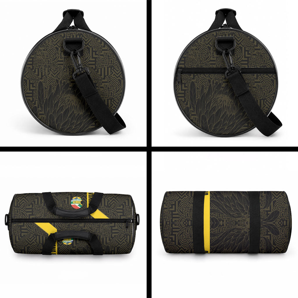 South Africa Soccer Duffle Bag Banyana Banyana Protea Black Version