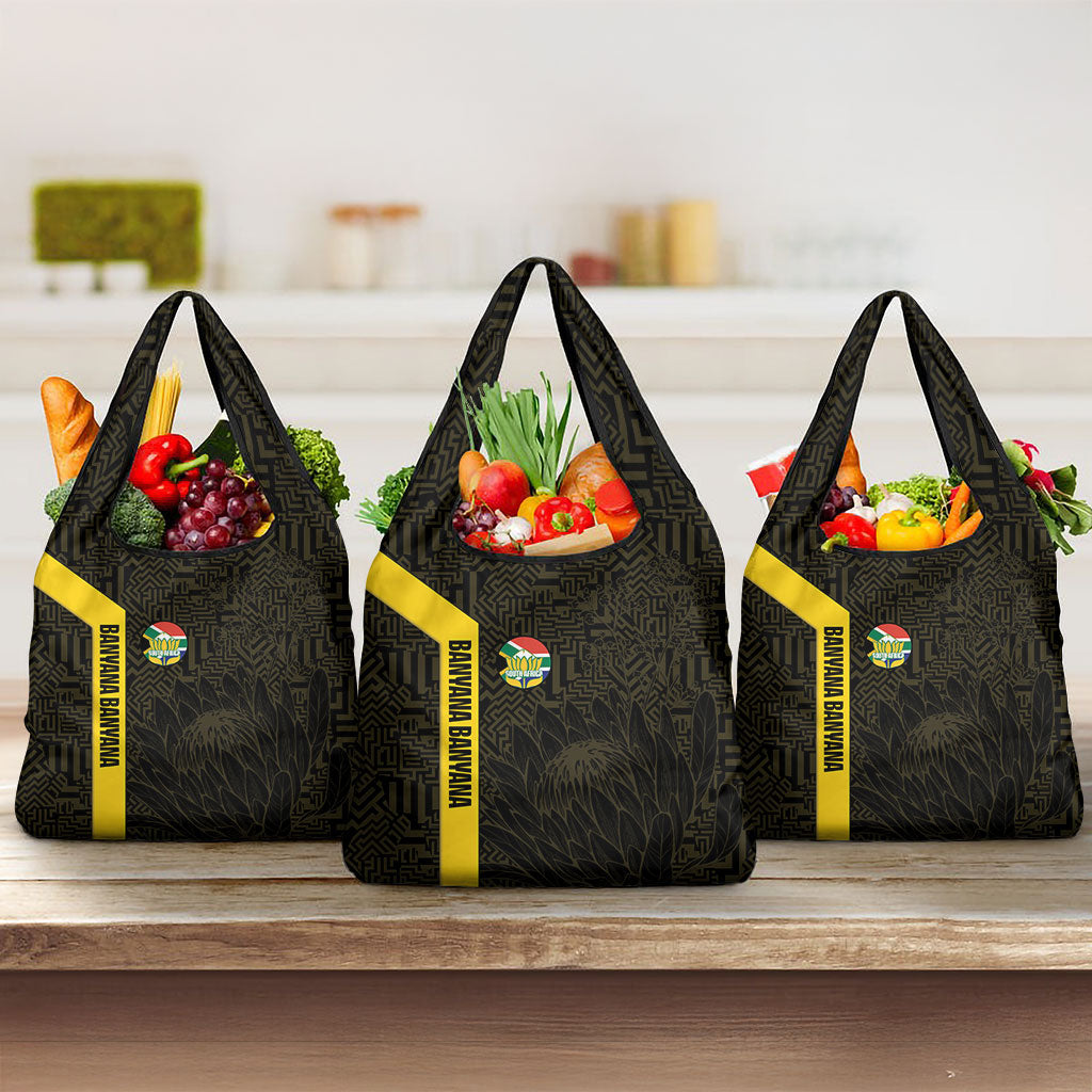 South Africa Soccer Grocery Bag Banyana Banyana Protea Black Version