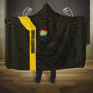 South Africa Soccer Hooded Blanket Banyana Banyana Protea Black Version
