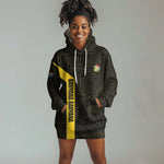 South Africa Soccer Custom Hoodie Dress Banyana Banyana Protea Black Version