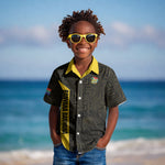 South Africa Soccer Custom Kid Hawaiian Shirt Banyana Banyana Protea Black Version