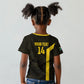 South Africa Soccer Custom Kid T shirt Banyana Banyana Protea Black Version