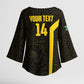 South Africa Soccer Custom Kimono Sleeve Blouse Banyana Banyana Protea Black Version