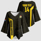 South Africa Soccer Custom Kimono Sleeve Blouse Banyana Banyana Protea Black Version