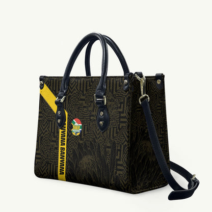 South Africa Soccer Leather Bag Banyana Banyana Protea Black Version