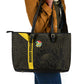 South Africa Soccer Leather Tote Bag Banyana Banyana Protea Black Version