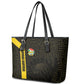 South Africa Soccer Leather Tote Bag Banyana Banyana Protea Black Version