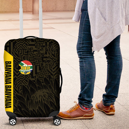 South Africa Soccer Luggage Cover Banyana Banyana Protea Black Version