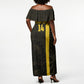 South Africa Soccer Custom Off Shoulder Maxi Dress Banyana Banyana Protea Black Version