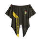 South Africa Soccer Custom Off Shoulder Wrap Waist Top Banyana Banyana Protea Black Version