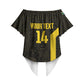 South Africa Soccer Custom Off Shoulder Wrap Waist Top Banyana Banyana Protea Black Version