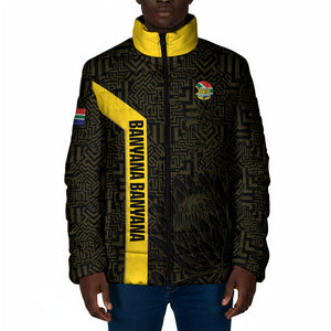 South Africa Soccer Custom Padded Jacket Banyana Banyana Protea Black Version