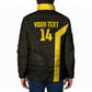 South Africa Soccer Custom Padded Jacket Banyana Banyana Protea Black Version
