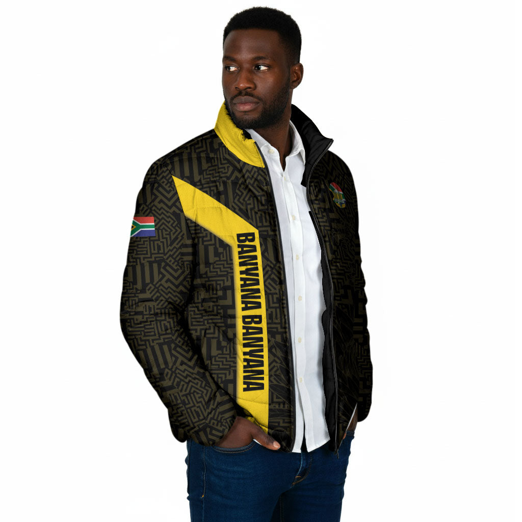 South Africa Soccer Custom Padded Jacket Banyana Banyana Protea Black Version