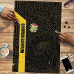 South Africa Soccer Puzzle Banyana Banyana Protea Black Version