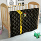 South Africa Soccer Quilt Banyana Banyana Protea Black Version