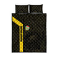South Africa Soccer Quilt Bed Set Banyana Banyana Protea Black Version