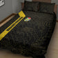 South Africa Soccer Quilt Bed Set Banyana Banyana Protea Black Version