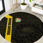 South Africa Soccer Round Carpet Banyana Banyana Protea Black Version