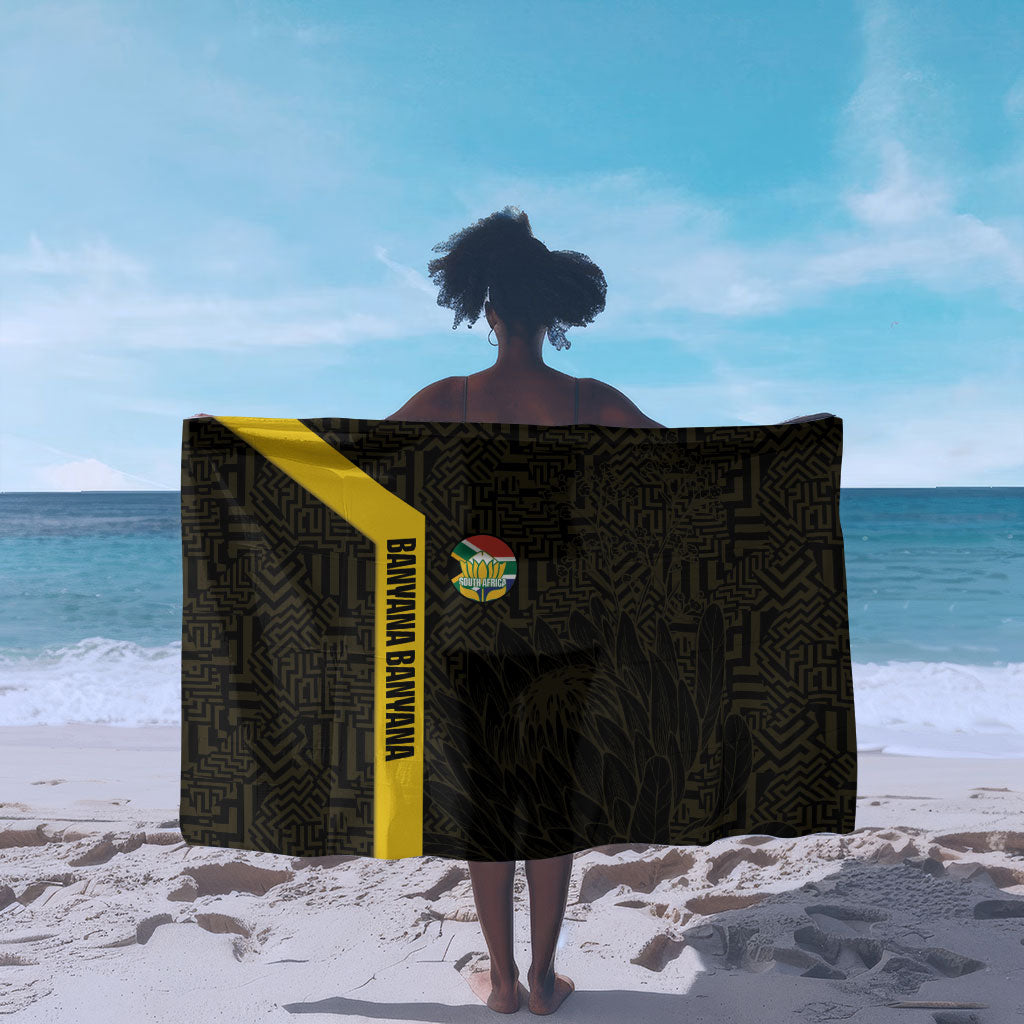 South Africa Soccer Sarong Banyana Banyana Protea Black Version