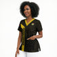 South Africa Soccer Custom Scrub Top Banyana Banyana Protea Black Version