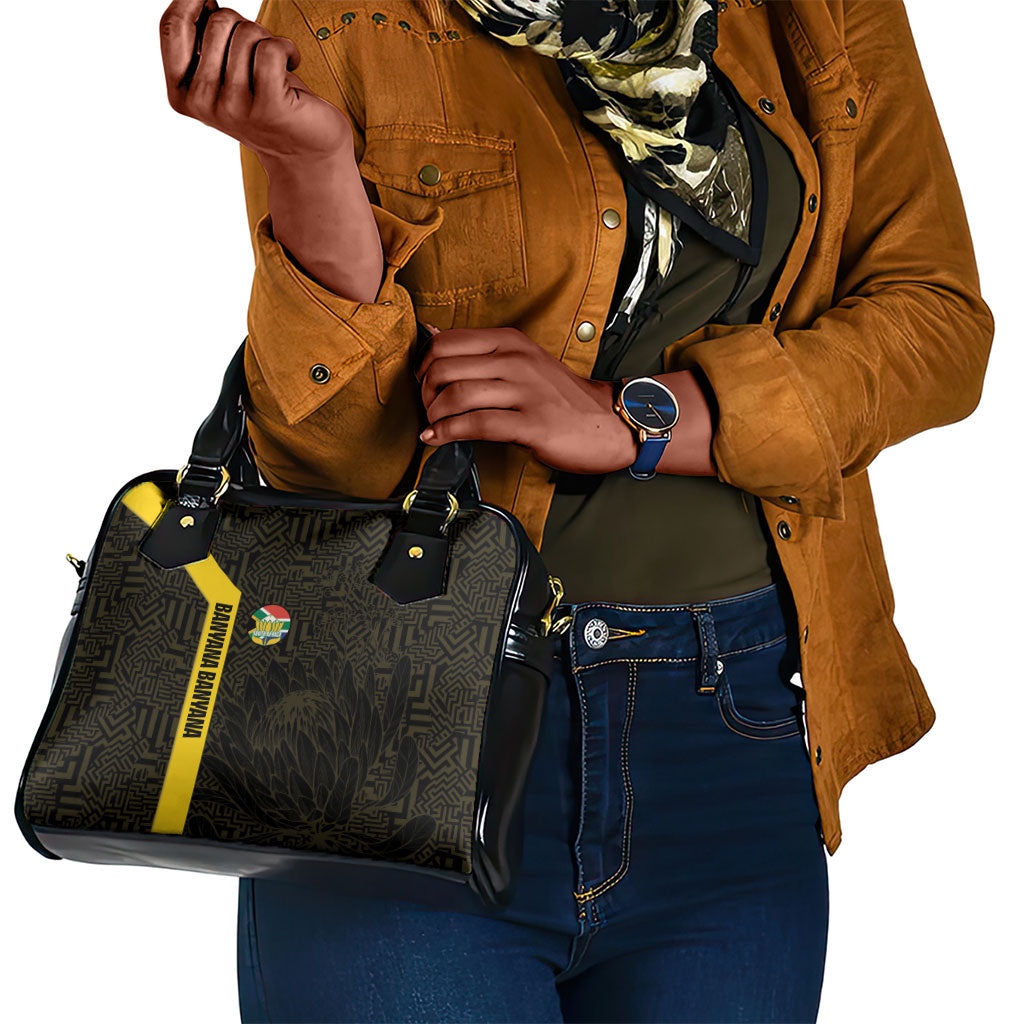 South Africa Soccer Shoulder Handbag Banyana Banyana Protea Black Version
