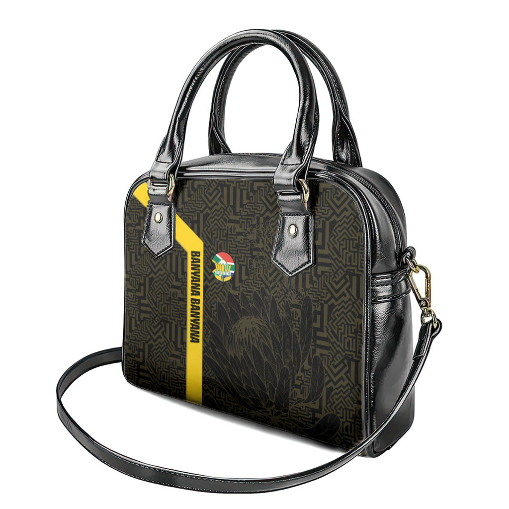 South Africa Soccer Shoulder Handbag Banyana Banyana Protea Black Version