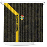 South Africa Soccer Shower Curtain Banyana Banyana Protea Black Version