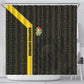South Africa Soccer Shower Curtain Banyana Banyana Protea Black Version