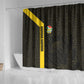 South Africa Soccer Shower Curtain Banyana Banyana Protea Black Version