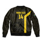 South Africa Soccer Custom Sleeve Zip Bomber Jacket Banyana Banyana Protea Black Version
