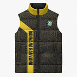 South Africa Soccer Custom Sleeveless Puffer Jacket Banyana Banyana Protea Black Version